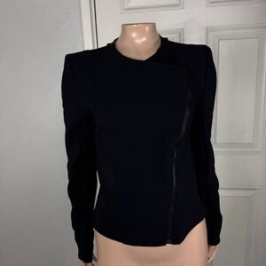 Dion Lee Carbon 38 Darter Filter Jacket Moto Strappy Asymmetric zip H3-10